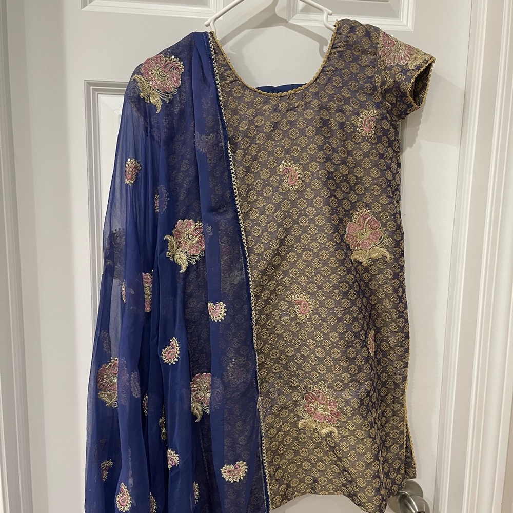 Blue Salwar Suit (Kids)